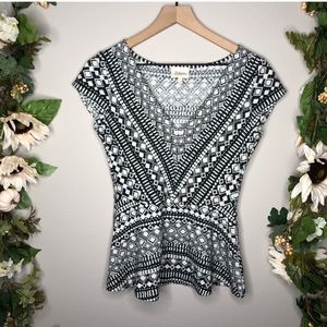 Anthropologie flattering peplum top